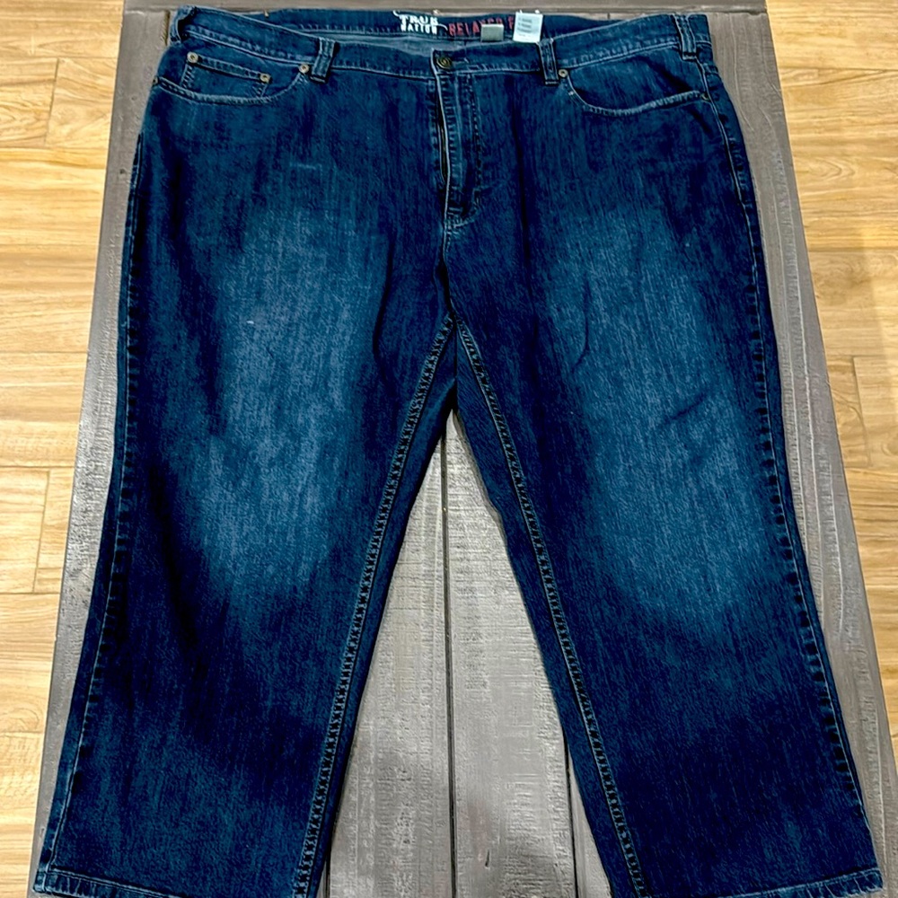 True Nation Dark Faded Blue Jeans 48x28!